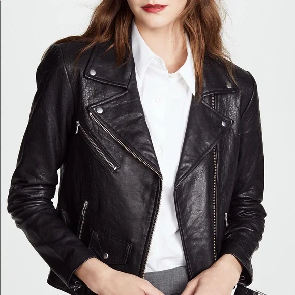 Veda Jayne Classic Leather Jacket